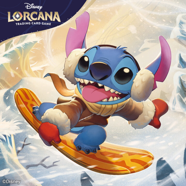 Officiële Disney Lorcana Winterspel verpakking met winterthema en kleurrijke artwork.