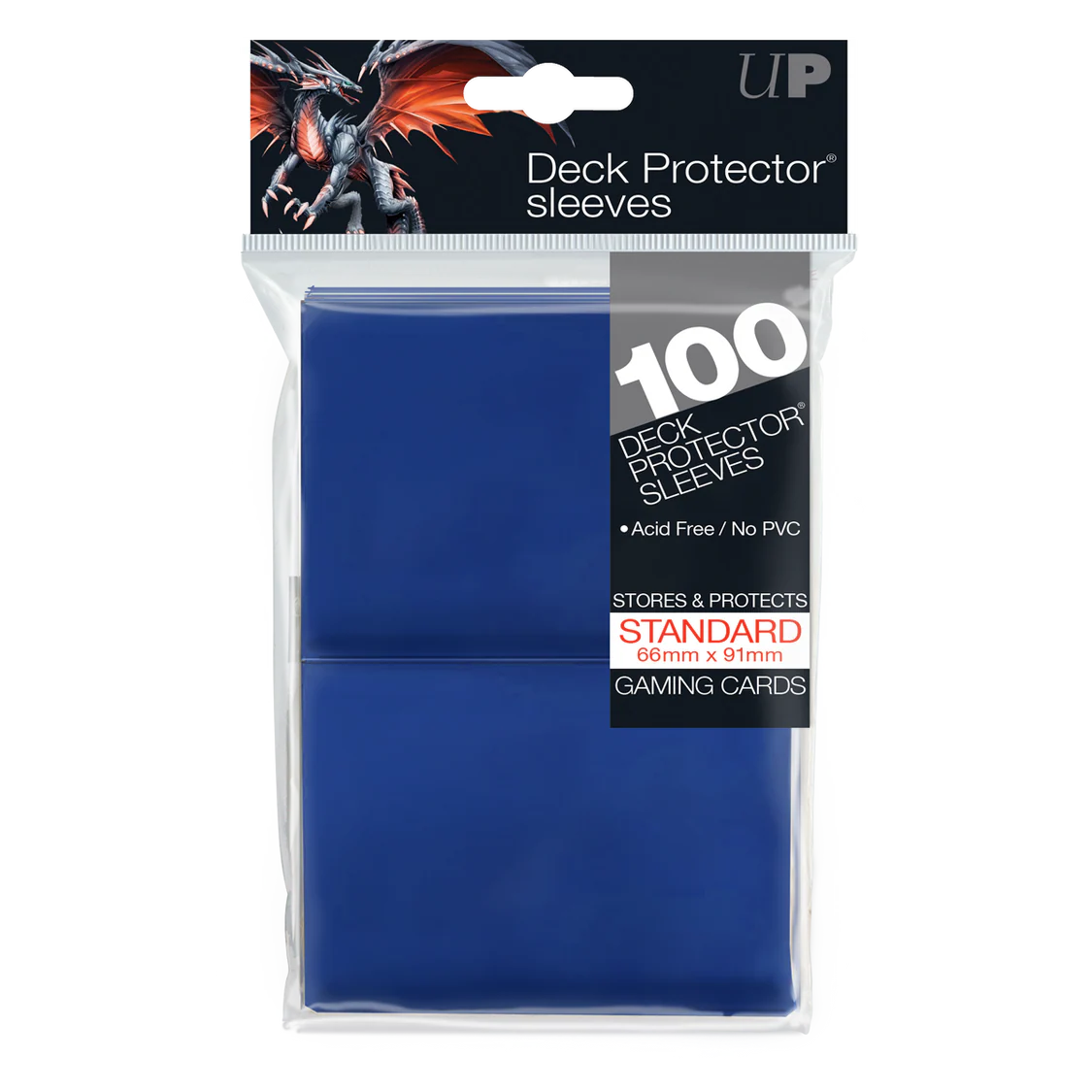 Ultra PRO PRO‑Gloss Standard Deck Protector Sleeves blauw – glanzende voorkant en matte achterkant voor standaardformaat kaarten”