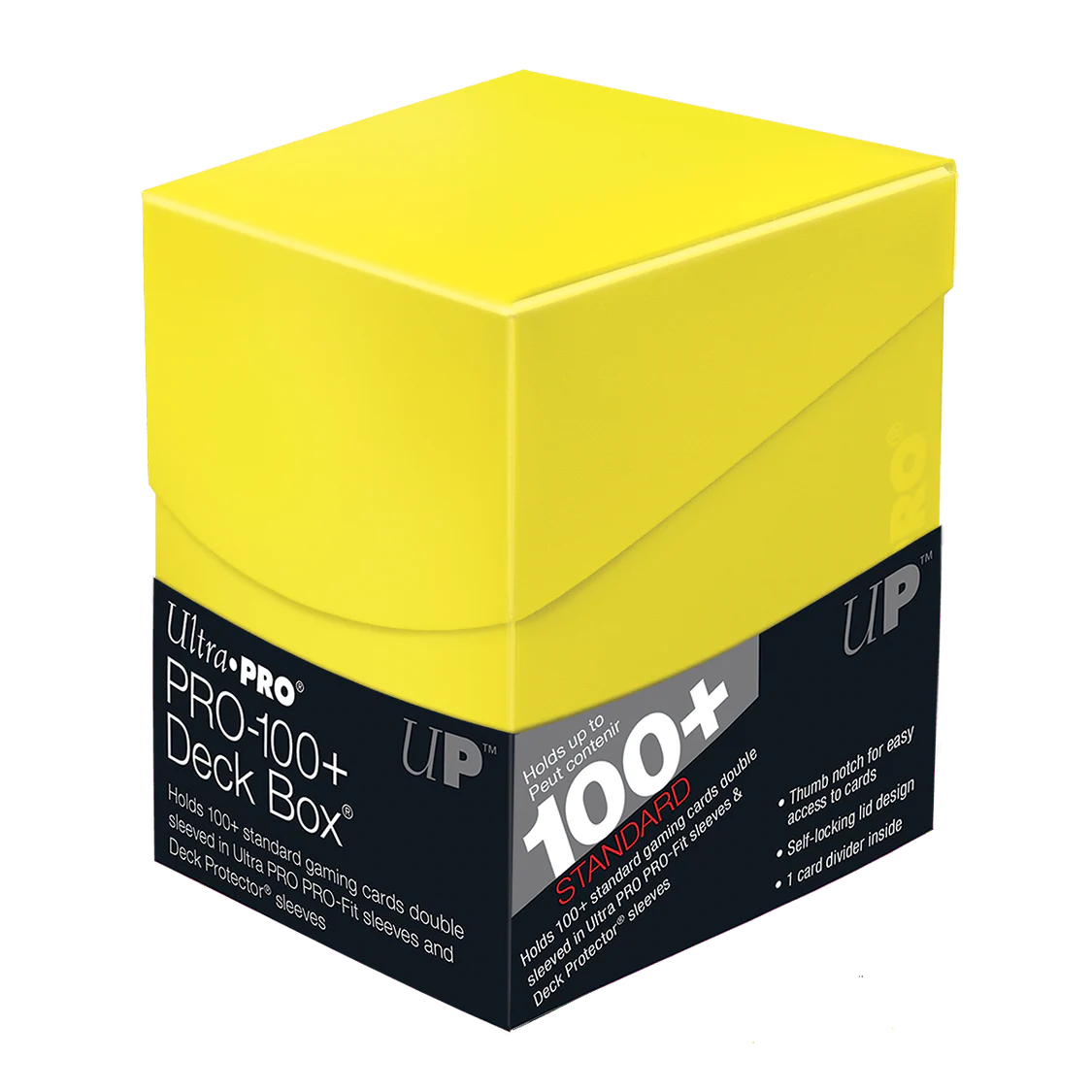 Ultra PRO Eclipse PRO 100+ Deck Box in geel – stevige deckbox voor 110 gesleevede kaarten