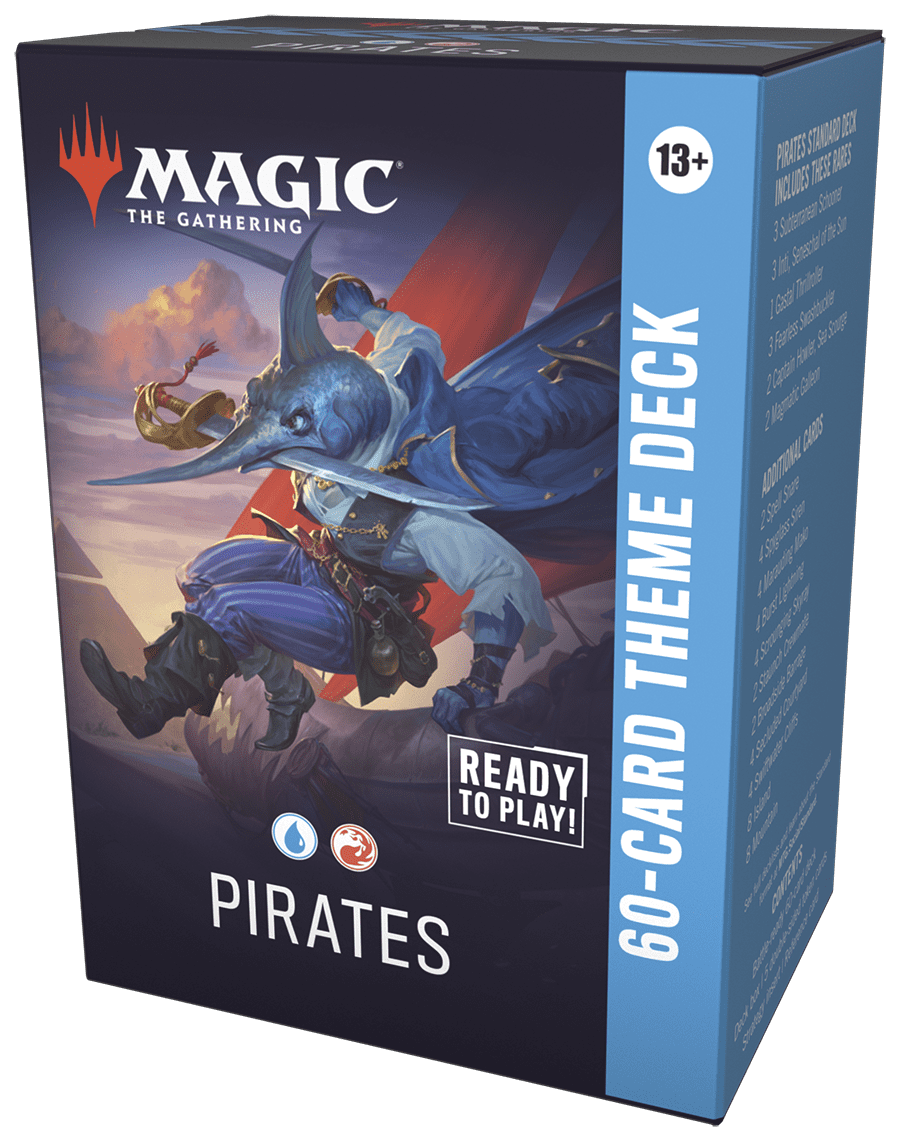 Magic: The Gathering Lorwyn Eclipsed Pirates Theme Deck – rood/blauw piratendeck met deckbox en tokens