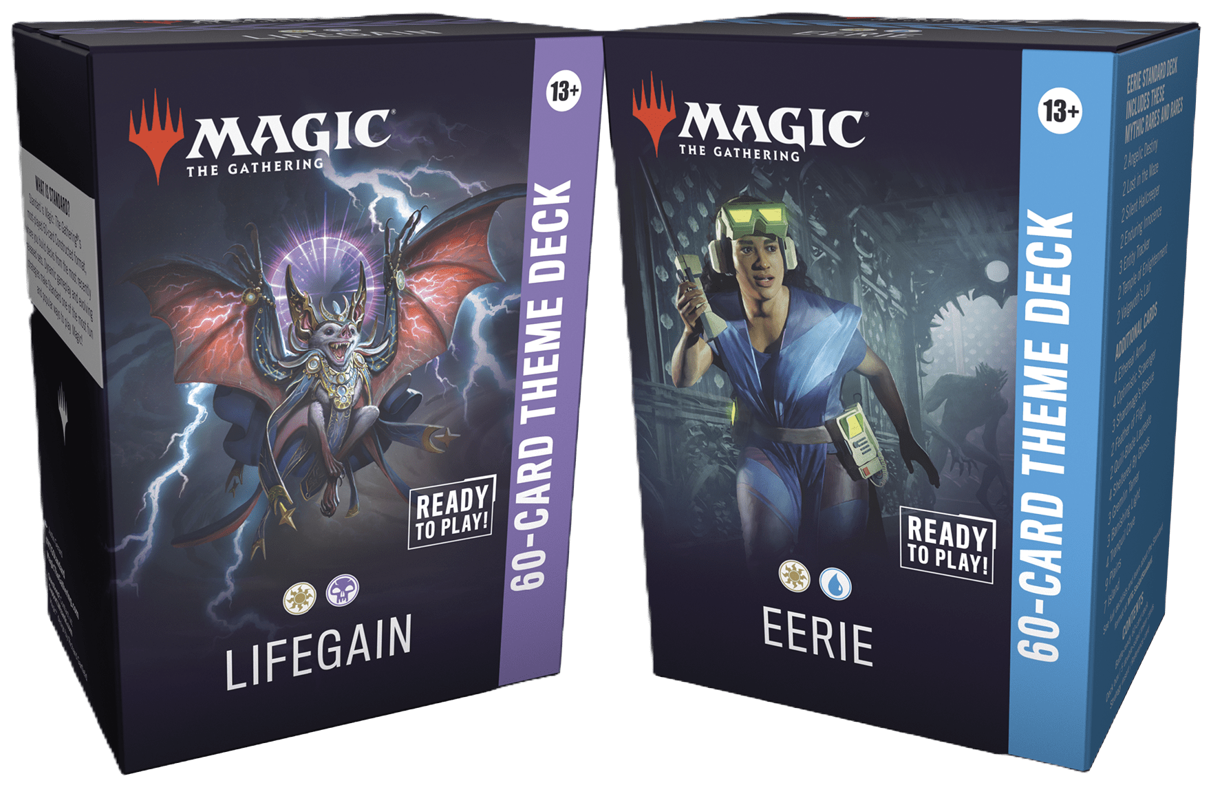 Magic the Gathering Strixhaven Theme Deck pakket met Lifegain en Eerie vooraanzicht