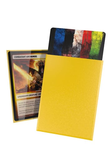 Ultimate Guard Cortex gele kaart sleeves – standaard formaat, 100 stuks, heldere voorkant voor optimale zichtbaarheid.