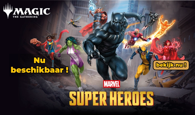 MTG Marvel Heroes productafbeelding met Marvel‑helden